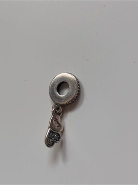 Pandora Sterling Silver Heart BFF Dangle Charm - Silver
